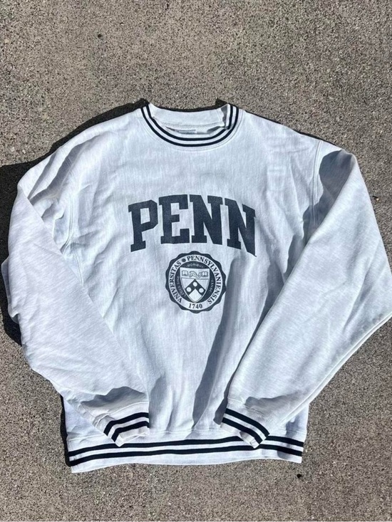 Champion Tops - Champion Crewneck Sweater with Navy Penn Logo